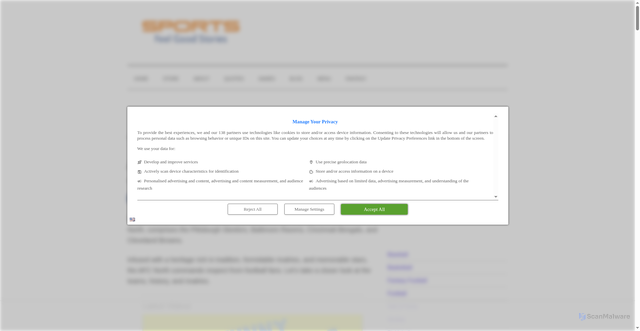 Security scan screenshot of https://www.sportsfeelgoodstories.com/afc-north/