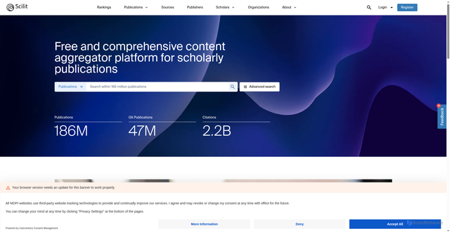 Security scan screenshot of https://scilit.com