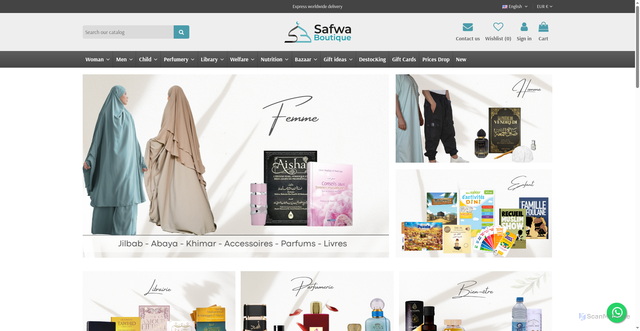 Security scan screenshot of https://www.safwaboutique.com