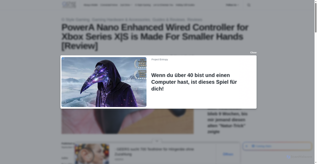 Security scan screenshot of https://gstylemag.com/2022/09/19/powera-nano-enhanced-wired-controller-review/