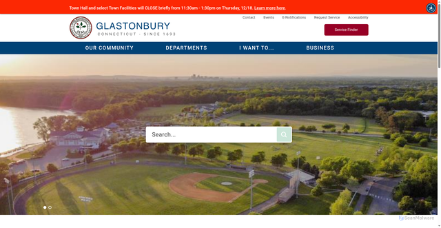 Security scan screenshot of https://www.glastonburyct.gov/