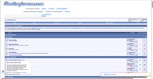 Security scan screenshot of https://www.tualimforum.com