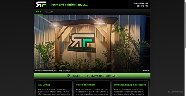 Security scan screenshot of https://www.richmondfabricationllc.com/