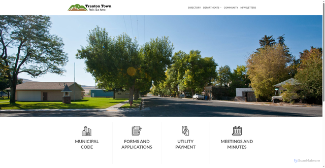 Security scan screenshot of https://trenton-ut.gov/