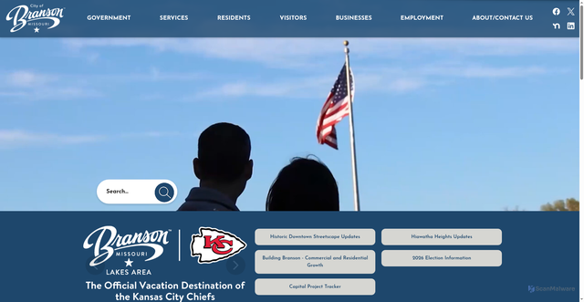 Security scan screenshot of https://bransonmo.gov/