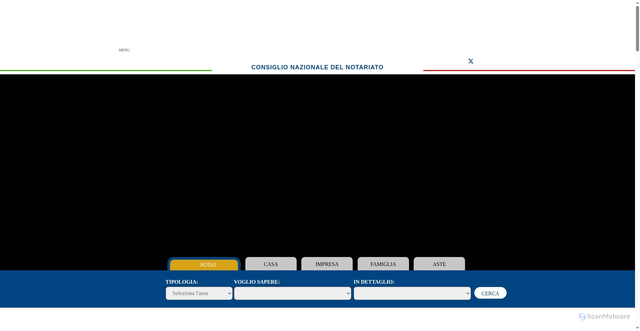 Security scan screenshot of https://www.notariato.it