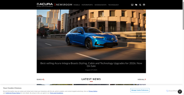 Security scan screenshot of https://acuranews.com/
