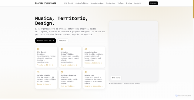 Security scan screenshot of https://giorgiofioravanti.it/