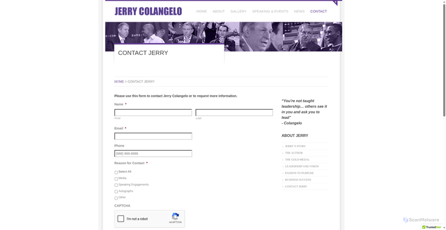 Security scan screenshot of https://jcolangelo.com/contact-jerry/