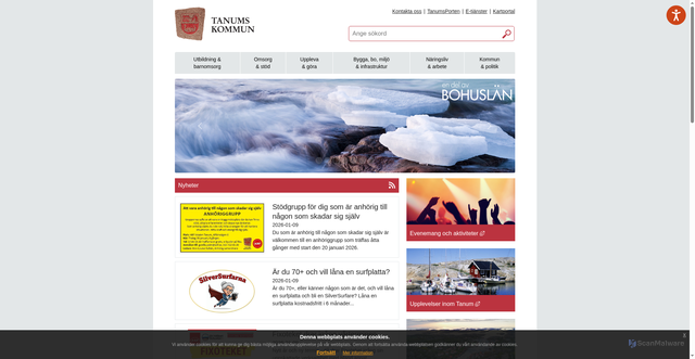 Security scan screenshot of https://www.tanum.se/