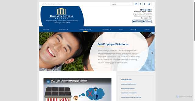 Security scan screenshot of https://ritazakka.com/home-purchase/self-employed-solutions/