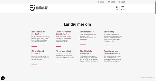 Security scan screenshot of https://www.jamstalldhetsmyndigheten.se