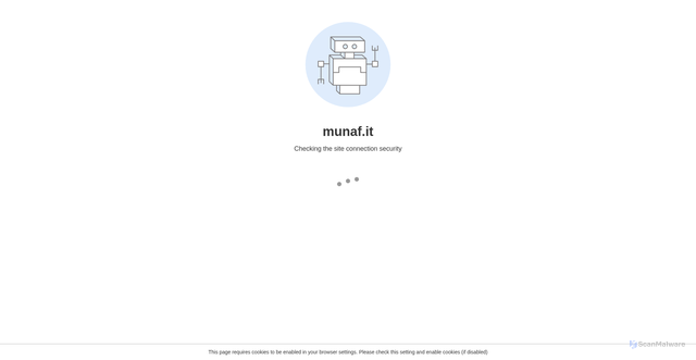 Security scan screenshot of https://munaf.it/