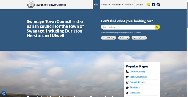 Security scan screenshot of http://www.swanage.gov.uk