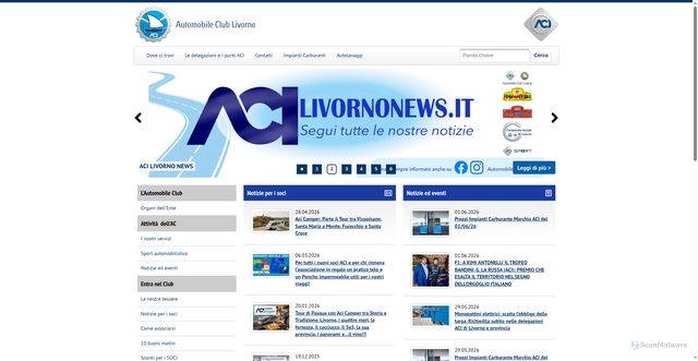 Security scan screenshot of https://www.acilivorno.it