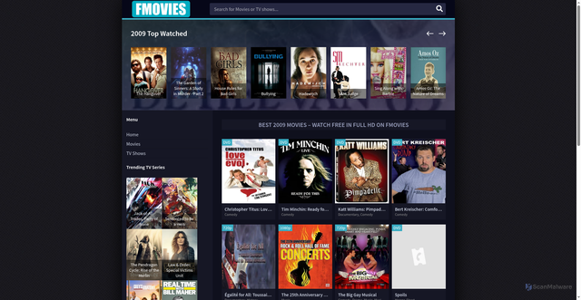 Security scan screenshot of https://fimovies.net/year-movies/2009/