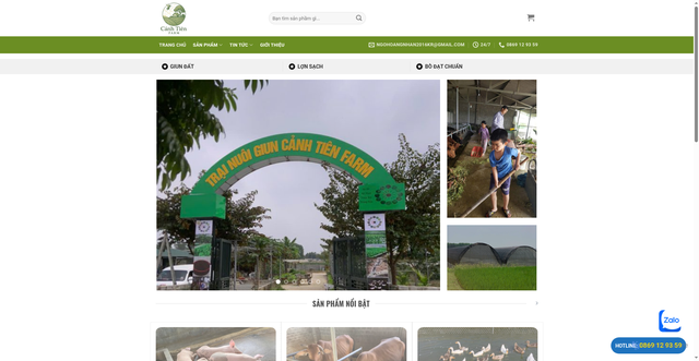 Security scan screenshot of https://canhtienfarm.com