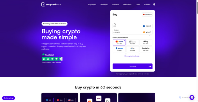 Security scan screenshot of https://kado.money
