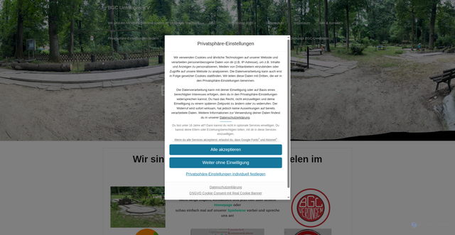 Security scan screenshot of https://bgc-uerdingen.de/
