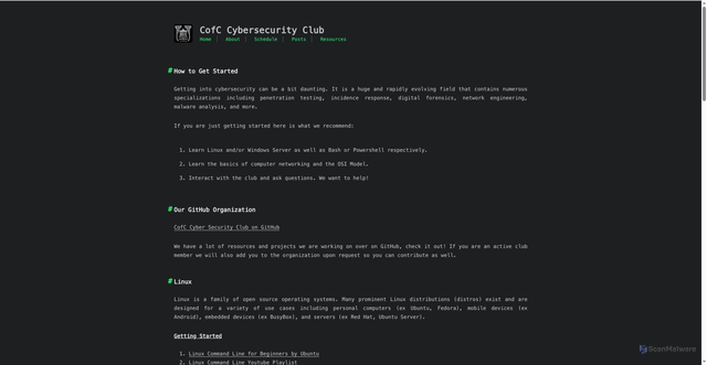 Security scan screenshot of http://cofcsecurity.barehost.tech/resources/
