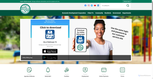 Security scan screenshot of https://bellmeadtx.gov/