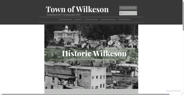 Security scan screenshot of https://www.townofwilkeson.com/
