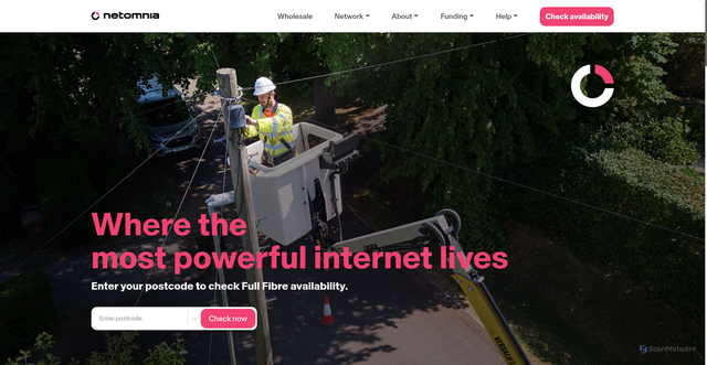 Security scan screenshot of https://netomnia.com