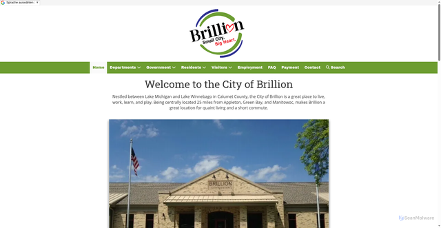 Security scan screenshot of https://www.brillionwi.gov/