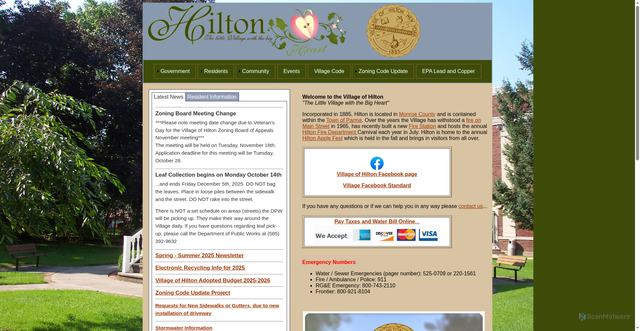 Security scan screenshot of https://hiltonny.gov/