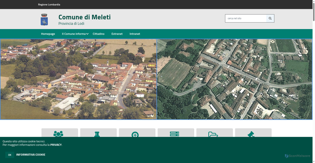 Security scan screenshot of https://www.comune.meleti.lo.it/hh/index.php