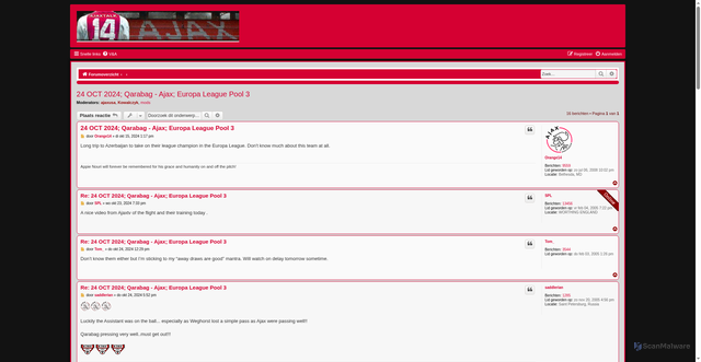 Security scan screenshot of https://ajaxtalk.nl/viewtopic.php?t=14363