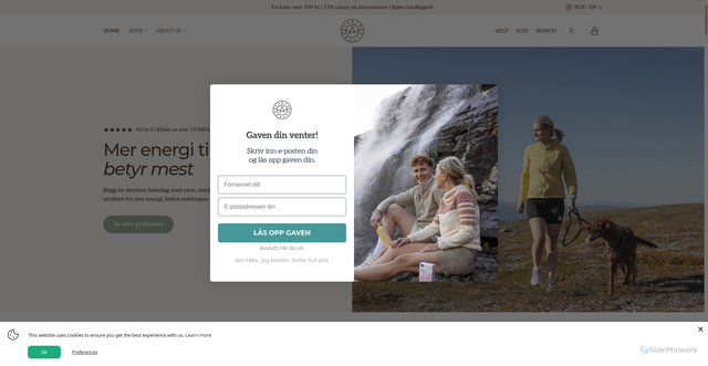 Security scan screenshot of https://sportyboost.se