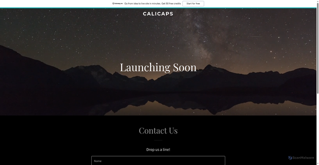 Security scan screenshot of https://calicaps.se