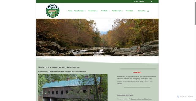 Security scan screenshot of https://pittmancentertn.gov/