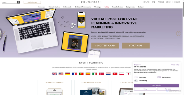 Security scan screenshot of https://www.eventkingdom.com