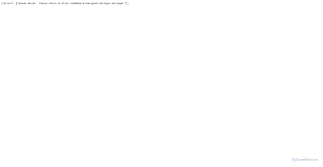 Security scan screenshot of https://app.onesignal.com