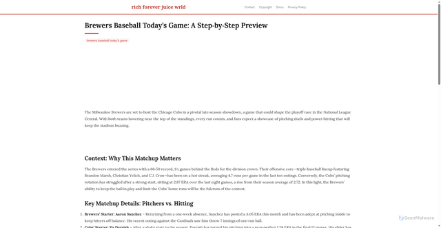 Security scan screenshot of https://duniacloudblog-dpurmyvdlpxs.edgeone.app/brewers-baseball-todays-game.html