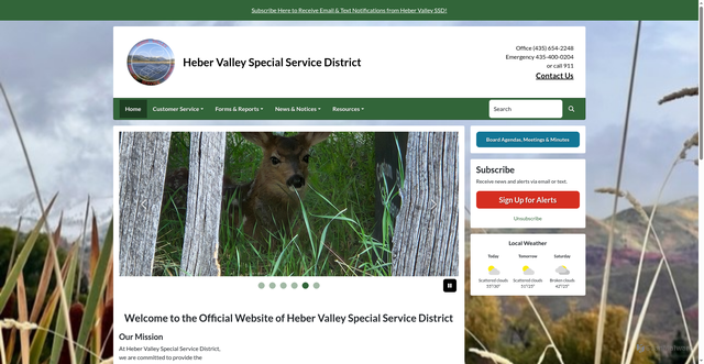 Security scan screenshot of https://hebervalleyssd.gov/