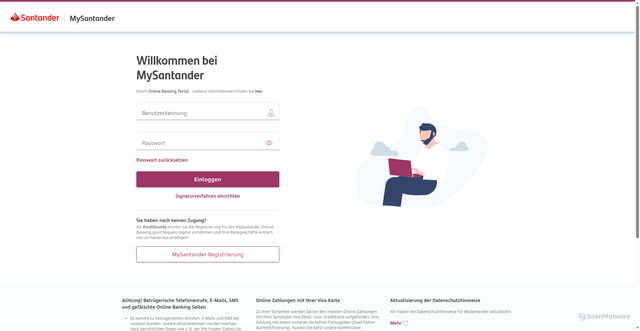 Security scan screenshot of https://santander.status-application.com/