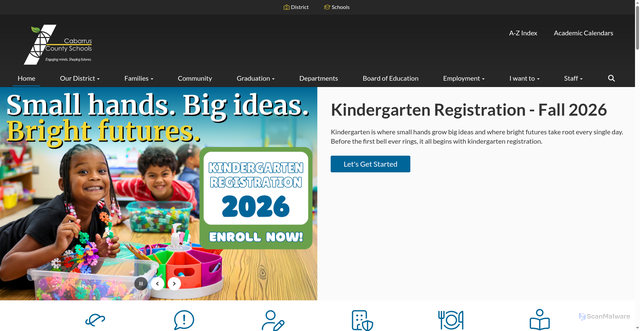 Security scan screenshot of https://cabarrus.k12.nc.us