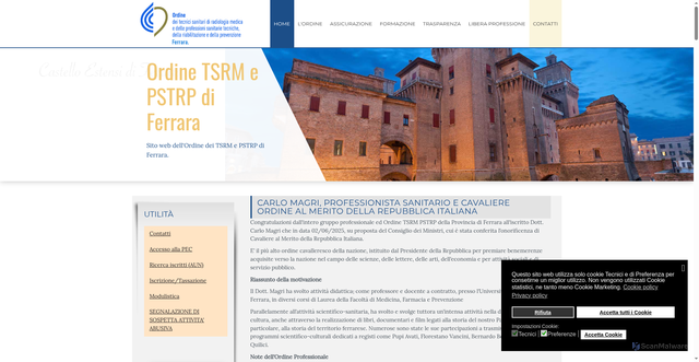 Security scan screenshot of https://www.ferraratsrm.org