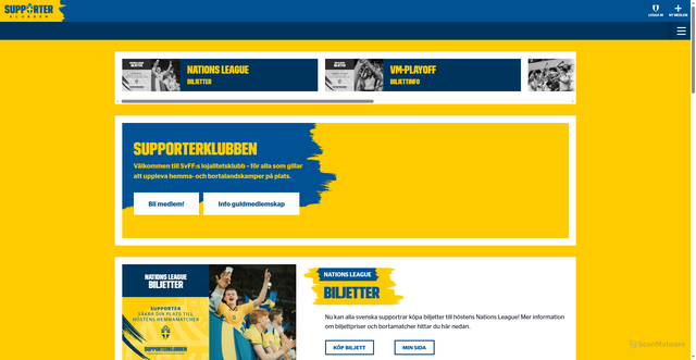 Security scan screenshot of https://fotbollssupporter.se