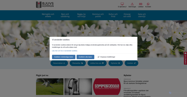 Security scan screenshot of http://www.bjuv.se