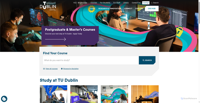Security scan screenshot of https://www.tudublin.ie/