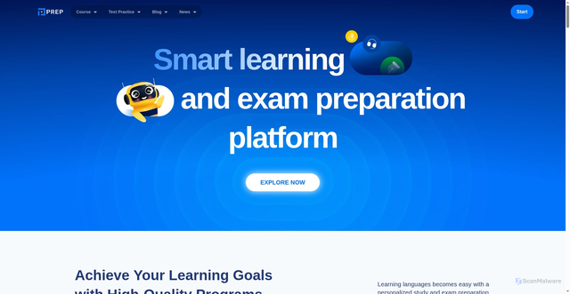 Security scan screenshot of https://prepedu.com