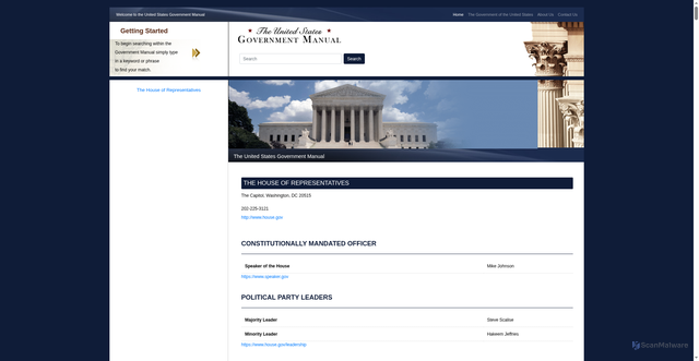Security scan screenshot of https://www.usgovernmentmanual.gov/Agency?EntityId=%2FbwgPFy0UDM%3D&ParentEId=wBnZD1ihyZI%3D&EType=%2FsbLHImeIYk%3D