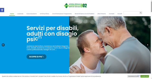 Security scan screenshot of https://www.aziendaservizisocialib2.it/