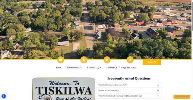 Security scan screenshot of https://tiskilwa.gov/