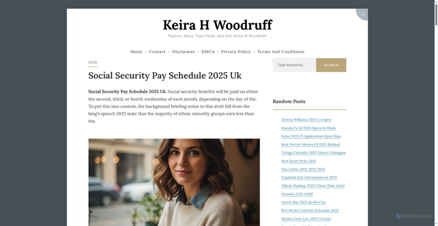 Security scan screenshot of https://keirahwoodruff.pages.dev/wphgg-social-security-pay-schedule-2025-uk-kgfcd/