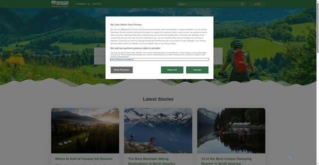 Security scan screenshot of https://www.mountaingetaway.co/